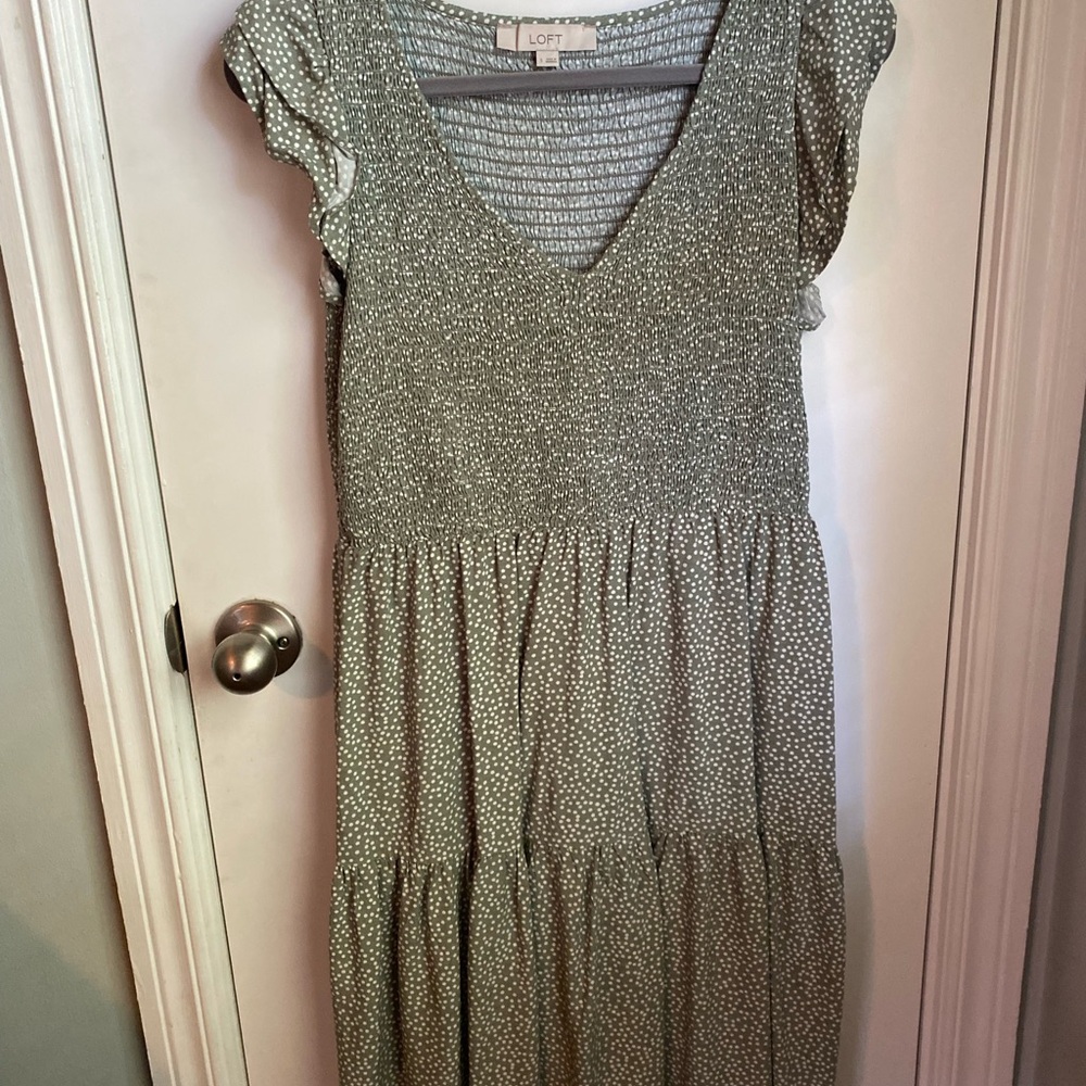 LOFT Women's Smocked Polka Dot Sundress